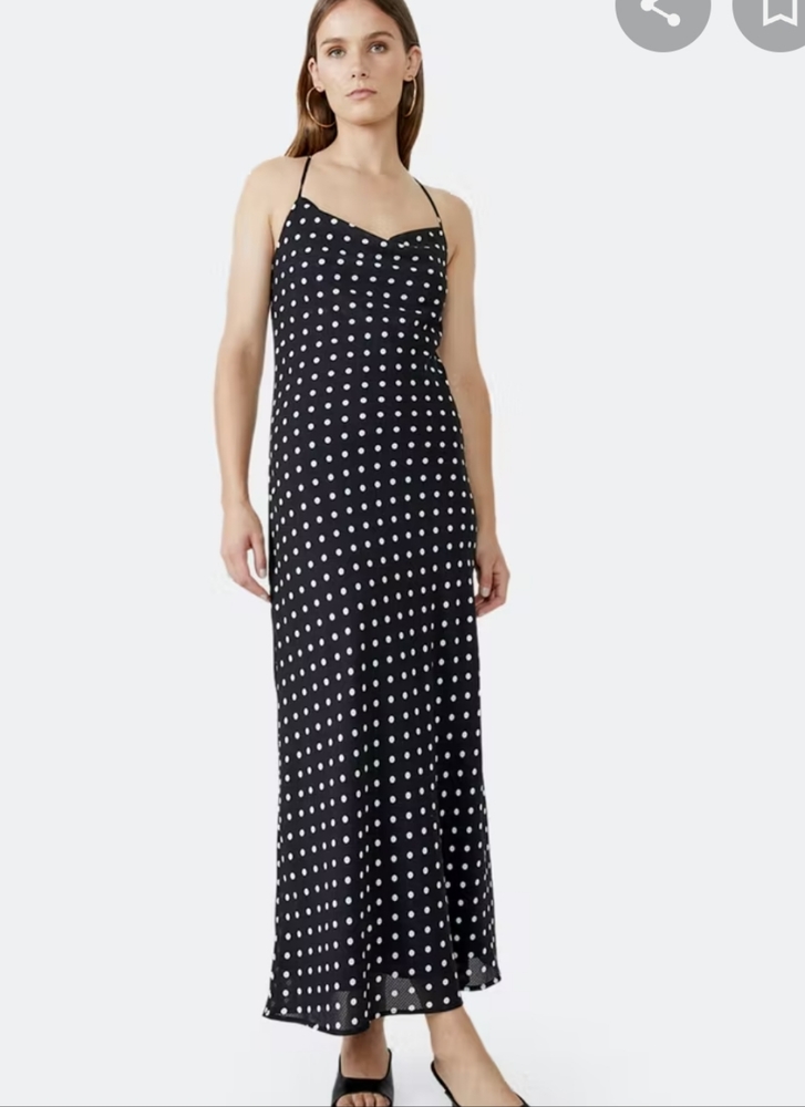 Bardot Spot Slip Midi Dress